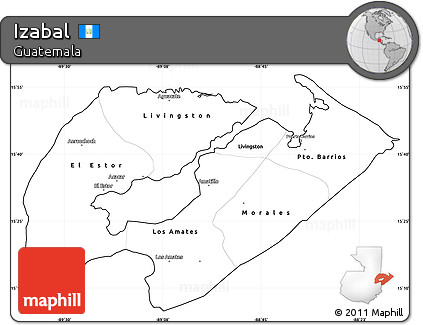 Blank Simple Map of Izabal, cropped outside