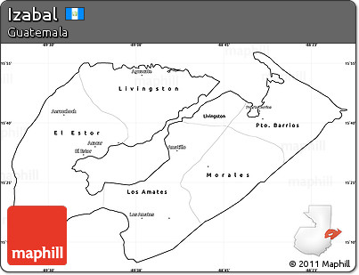 Blank Simple Map of Izabal, cropped outside