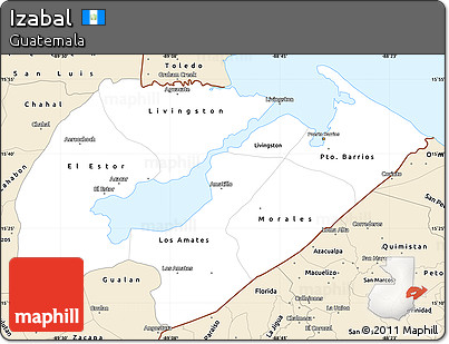 Classic Style Simple Map of Izabal