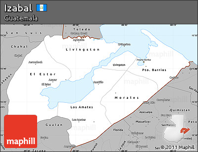 Gray Simple Map of Izabal