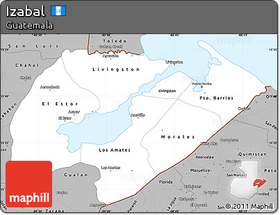 Gray Simple Map of Izabal