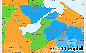 Political Simple Map of Izabal, political shades outside