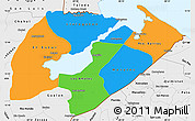 Political Simple Map of Izabal, single color outside, borders and labels