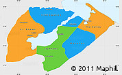 Political Simple Map of Izabal, single color outside