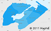 Political Shades Simple Map of Izabal, single color outside