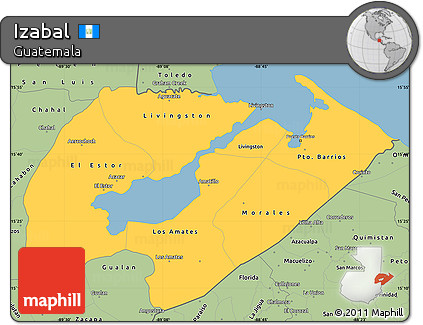 Savanna Style Simple Map of Izabal