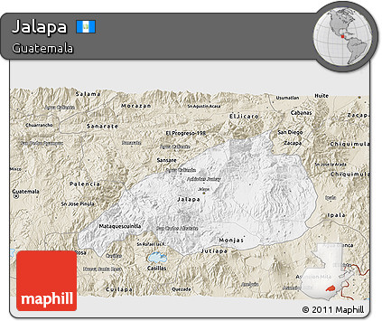 Classic Style 3D Map of Jalapa