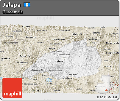 Classic Style 3D Map of Jalapa