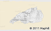Classic Style 3D Map of Jalapa, single color outside