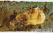 Physical 3D Map of Jalapa, darken