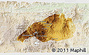 Physical 3D Map of Jalapa, lighten