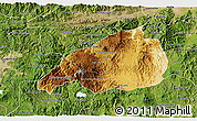 Physical 3D Map of Jalapa, satellite outside