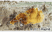 Physical 3D Map of Jalapa, semi-desaturated