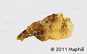 Physical 3D Map of Jalapa, single color outside