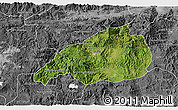 Satellite 3D Map of Jalapa, desaturated