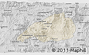 Shaded Relief 3D Map of Jalapa, desaturated