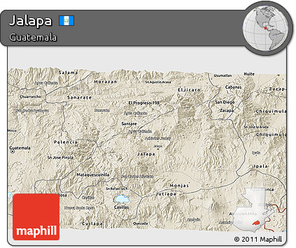 Shaded Relief 3D Map of Jalapa
