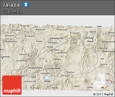 Shaded Relief 3D Map of Jalapa