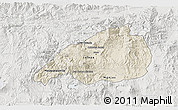 Shaded Relief 3D Map of Jalapa, lighten, semi-desaturated