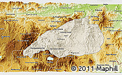 Shaded Relief 3D Map of Jalapa, physical outside