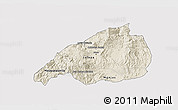 Shaded Relief 3D Map of Jalapa, single color outside