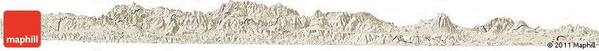 Shaded Relief Horizon Map of Jalapa