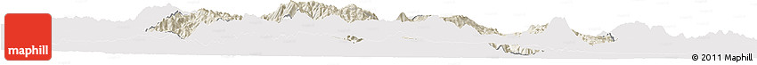 Shaded Relief Horizon Map of Jalapa, single color outside