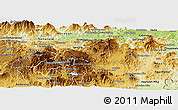 Physical Panoramic Map of Jalapa