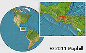 Satellite Location Map of Jalapa