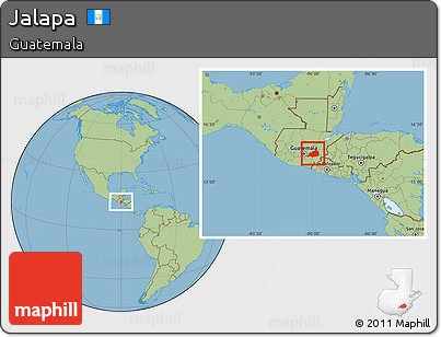 Savanna Style Location Map of Jalapa