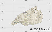 Shaded Relief Map of Jalapa, single color outside