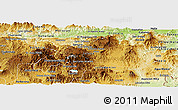 Physical Panoramic Map of Jalapa