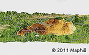 Physical Panoramic Map of Jalapa, satellite outside