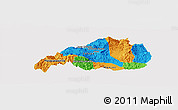 Political Panoramic Map of Jalapa, single color outside