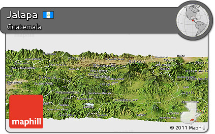 Satellite Panoramic Map of Jalapa
