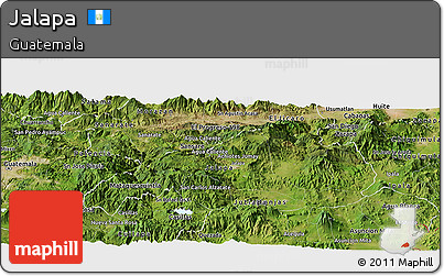 Satellite Panoramic Map of Jalapa