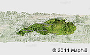 Satellite Panoramic Map of Jalapa, lighten