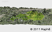 Satellite Panoramic Map of Jalapa, semi-desaturated