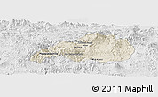Shaded Relief Panoramic Map of Jalapa, lighten, desaturated