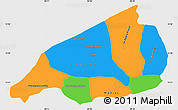 Political Simple Map of Jalapa, single color outside