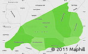 Political Shades Simple Map of Jalapa, single color outside, borders and labels