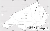 Silver Style Simple Map of Jalapa, cropped outside