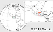 Blank Location Map of Sn Luis Jilotepe, within the entire country
