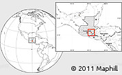 Blank Location Map of Sn Luis Jilotepe, highlighted country, within the entire country