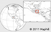 Blank Location Map of Sn Luis Jilotepe, highlighted country