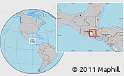 Gray Location Map of Sn Luis Jilotepe, highlighted parent region, within the entire country