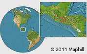 Satellite Location Map of Sn Luis Jilotepe