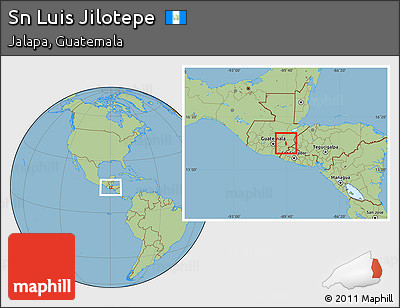 Savanna Style Location Map of Sn Luis Jilotepe