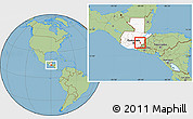 Savanna Style Location Map of Sn Luis Jilotepe, highlighted country