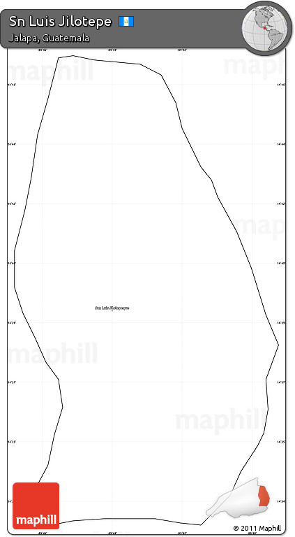 Blank Simple Map of Sn Luis Jilotepe, cropped outside
